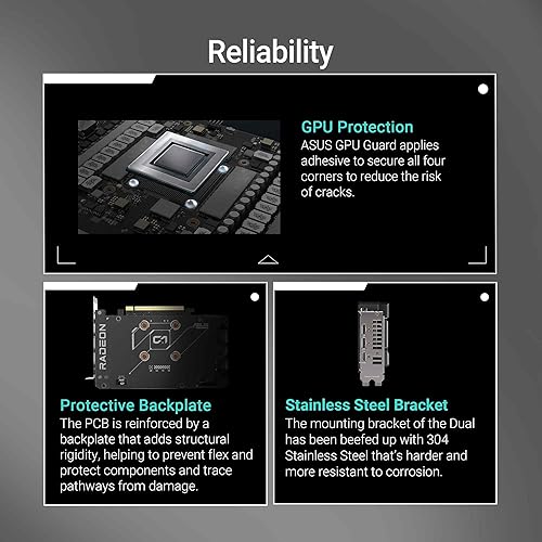 ASUS Dual Radeon™ RX 9060 XT 16GB GDDR6 Graphics Card (PCIe 5.0, HDMI 2.1b, DisplayPort 2.1a, 2.5-Slot Design, Axial-tech Fan Design, 0dB Technology, and More)