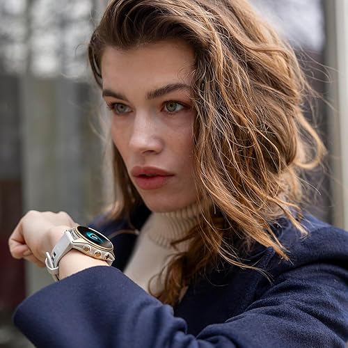 Garmin fenix 8 – 43mm, AMOLED, Sapphire, Premium Multisport GPS Smartwatch, Long-Lasting Battery Life, Dive-Rated, Built-in LED Flashlight, Soft Gold with Dark Sandstone Band