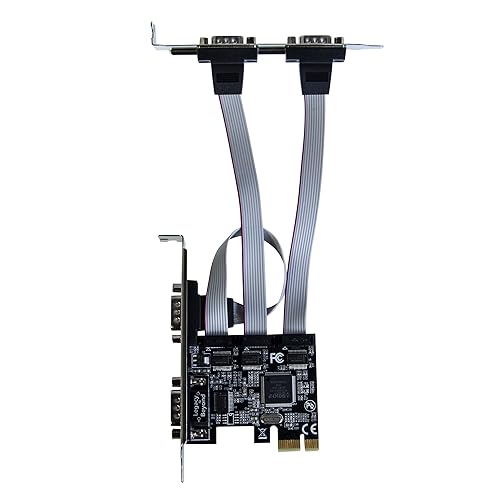 SIIG Legacy and Beyond Series Quad (4 Port) Serial RS-232 PCIe Card with 16C550 UART quad serial port