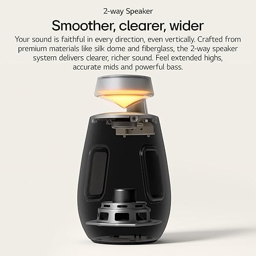 LG XO2TBK XBOOM 360 Wireless Speaker with Omnidirectional Sound