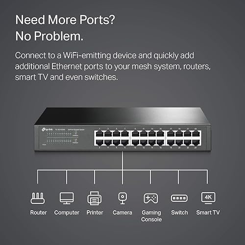 TP-Link 24-Port Gigabit Desktop/Rackmount Switch (TL-SG1024S) 24-Port Gigabit Unmanaged