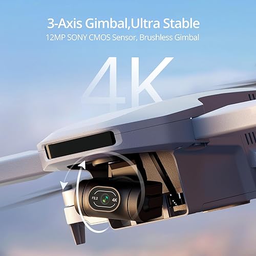 Potensic ATOM 3-Axis Gimbal 4K GPS Drone, Under 249g, 96 Mins Flight, Max 6KM Transmission, Visual Tracking, 4K/30FPS QuickShots, Lightweight for Adults and Beginners, Fly More Combo