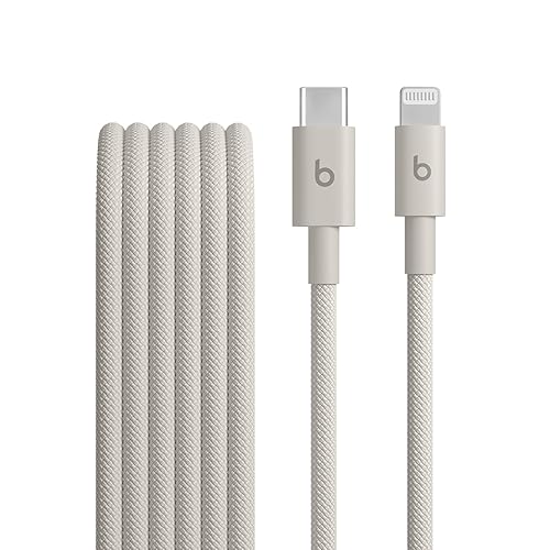 Beats USB-C to Lightning Woven Cable Fast Charging Durable/Tangle-Free Compatible Charger for Apple Devices w Lightning Ports (1.5 m) - Surge Stone Surge Stone (1.5 m)