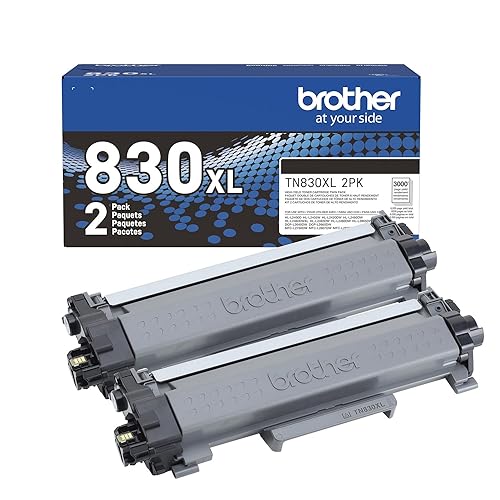 Brother Genuine TN830XL2PK High Yield Black Toner Cartridge 2-Pack for 6,000 Pages