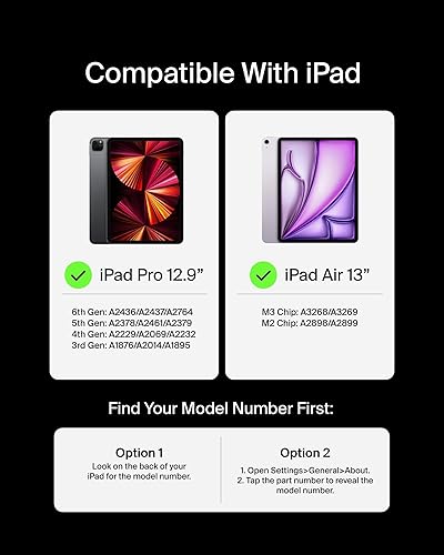 Belkin Pro Keyboard Case w/Magnetic Stand, Backlit Bluetooth Keyboard, Multi-Gesture Controls, Magnetic Apple Pencil Storage Compatibility, & Multimedia Keys for iPad Pro 12.9 - Black