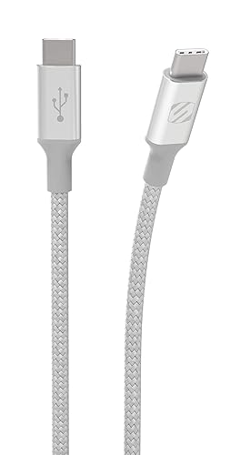 Scosche USB C TO USB C Braided Cable 10ft - Silver