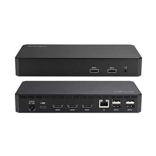 Kensington SD4760P 11-in-1 USB-C Docking Station Triple Monitor DisplayLink Docking Station, 3xHDMI, 100W Charging for Laptop, 6xUSB A, Ethernet, Audio, for Mac and Windows Driver Require K33622NA