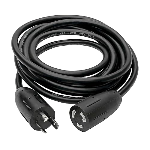 Tripp Lite P046-015-LL 15' Heavy Duty Power Extension Cord Adapter 20A, 12AWG, 15', Black