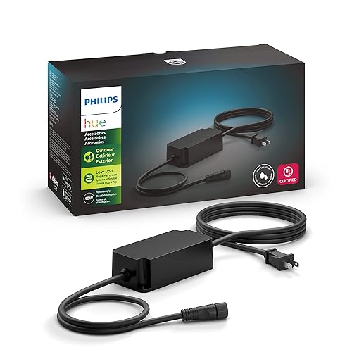 Philips Hue 40W Power Supply Box for Outdoor Smart Lights, Smart Lighting, Outdoor Lighting Accessories, Black