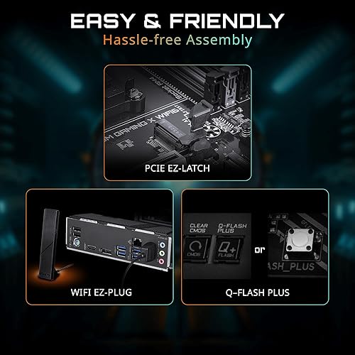 GIGABYTE B550M Gaming X WIFI6 Motherboard, Supports AMD AM4 Ryzen 5000 Processors, Micro-ATX, DDR4, 2X M.2, PCIe 4.0, WIFI6, 1GbE LAN, EZ-Latch