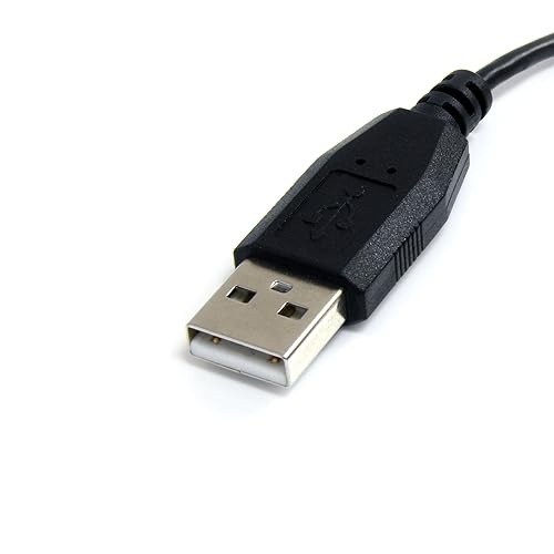 StarTech.com 1 ft. (0.3 m) USB to Micro USB Cable - USB 2.0 A to Left Angle Micro B - Black - Micro USB Cable (UUSBHAUB1LA) Left Angle 1 ft/0.3 m