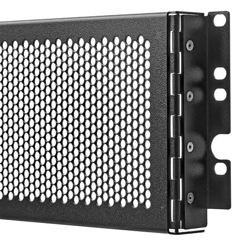 Tripp Lite 3U Security Door Cage Rack Mount for Front Facing Network Equipment, Secure Locking Key Hinged Door, Cooling Friendly Perforated Design, Heavy-Duty Steel, 5-Year Warranty (SR3UCAGE) Front Facing 3U