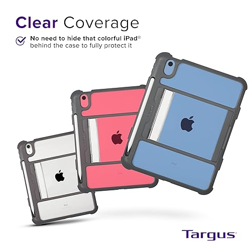 Targus - SafePort Clear Case Compatible with iPad (10th gen.) 10.9-Inch – Military Grade Tablet Protection – Built in Kickstand (THD941GL)