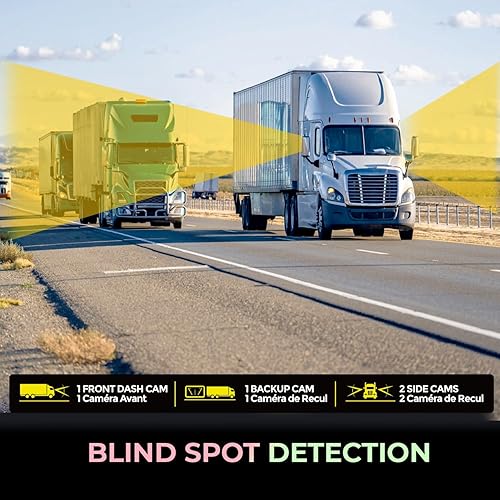 GekoGear Orbit T100 4 Channel 1080P Dash Cam for Trucks with a 10.1 IPS Screen