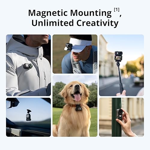 DJI Osmo Nano Standard Combo (64GB) - Small 4K/60fps Vlogging Camera with a 1/1.3 Sensor, 143° Wide FOV Video, 200-Min Recording, Swift Content Transfer, Magnetic POV Cam 4K for Sports, Vlog Black DJI Osmo Nano (64GB)