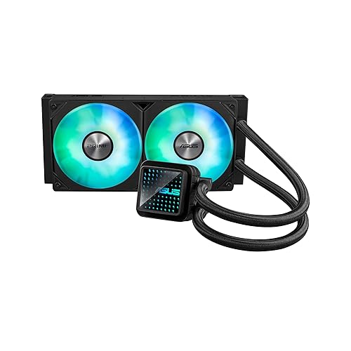 ASUS Prime LC 240 ARGB All-in-one AIO CPU Liquid Cooler AMD: AM5 & AM4 Intel: LGA 1851, 1700, 1200, 115x Specially Designed CPU Contact Area, finned Channels, Infinity Mirror, pre-Installed ARGB Fans
