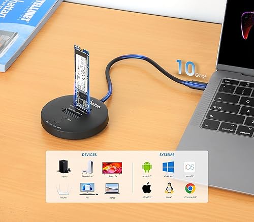 Dual-Bay M.2 NVMe Clone SSD Docking Station