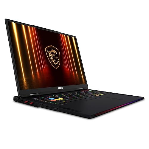 MSI Raider A18 HX A9WJG-037CA 18 UHD+ Mini LED 120Hz Gaming Laptop, AMD Ryzen R9-9955HX3D, RTX 5090, 64GB (32GB*2) DDR5 6400MHz, 2TB Gen 5x4 NVMe PCIe SSD, Win 11 PRO