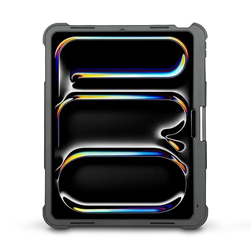 Targus SafePort Rugged Max Case for iPad Pro 13-inch (M4) – MIL-STD Drop Tested, Screen Protector, Kickstand, Hand Strap, Stylus Holder, Dust & Fluid Resistant - THD969GL