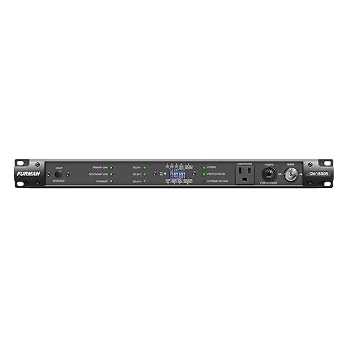 Furman CN1800S 15A Smart Sequencing Power Conditioner - Advanced AC Protection and Noise Filtration - Extreme Voltage Shutdown - 9 Total Outlets - Black