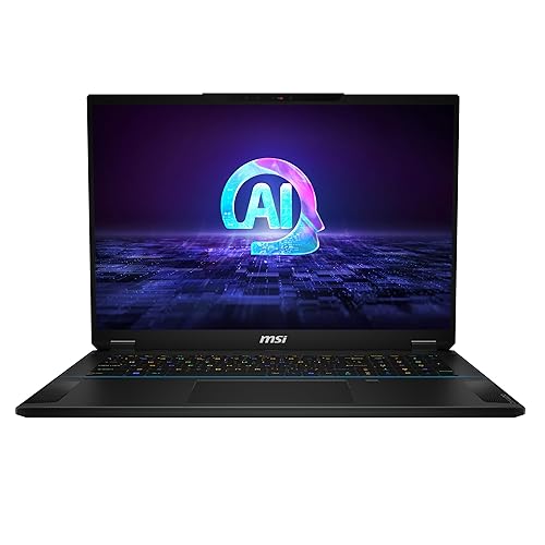 MSI Stealth 18 AI Studio 18” 240Hz QHD+ Gaming Laptop: Intel Ultra 9-185H, NVIDIA Geforce RTX 4080, 32GB DDR5, 1TB NVMe SSD, Cooler Boost 5, Win 11: Black A1VHG-019US