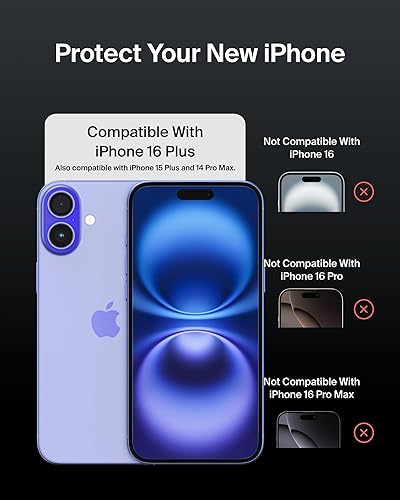 Belkin ScreenForce InvisiGlass Treated Screen Protector for iPhone 16 Plus, iPhone 15 Plus, & 14 Pro Max - Scratch-Resistant Impact Protection w/Included Easy Align Tray for Bubble-Free Application
