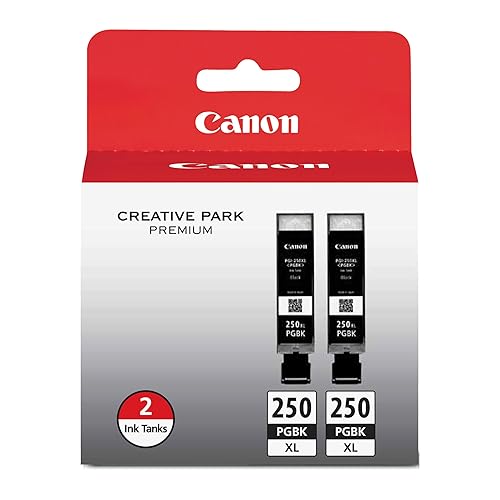 Canon PGI-250XL Black Ink Cartridges (6432B004), High Yield 2/Pack