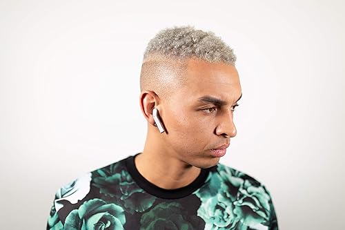 Wicked Audio Driftr True Wireless Bluetooth 5.0 Earbuds 10H Combined Playtime Built-in Microphone, Track Controls, Hands Free, Angled Housing, Fast Charging Case, Easy Pairing for iOS and Android (White)