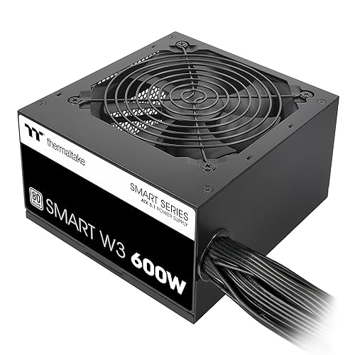 Smart W3 Series 80Plus Certified 600W Power Supply; ATX v3.1 Spec; 120mm FDB Fan; 5 Year Warranty; PS-SPW-0600NNFAWU-1
