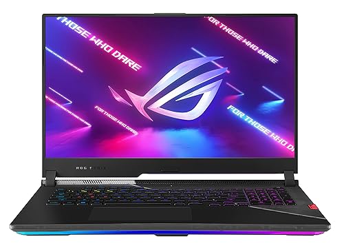 ASUS ROG Strix Scar 17 (2023) Gaming Laptop, 17.3” WQHD 240Hz/3ms, 100% DCI-P3 Display, GeForce RTX 4080, AMD Ryzen97945HX, 32GB DDR5, 1TB PCIe SSD, Wi-Fi 6E, Windows 11 Pro, G733PZ-XS96