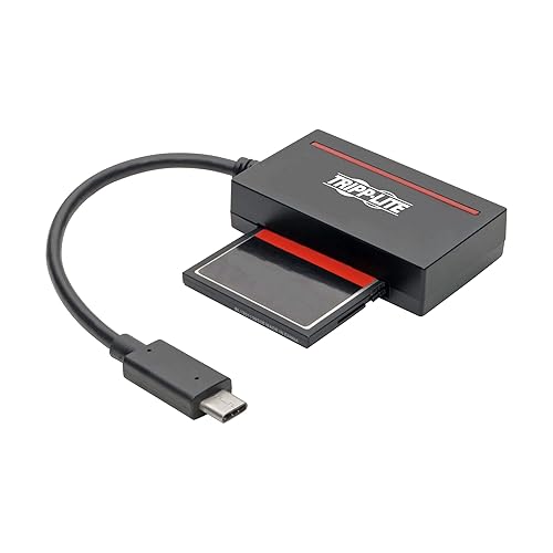 Tripp Lite USB 3.1 to Cfast 2.0 Card Reader & SATA III Hard Drive Reader, Cfast Reader, SATA Reader/SSD Reader, USB C & Thunderbolt 3, 5Gbps, Black, 3 Year Warranty (U438-CF-SATA-5G) USB-C