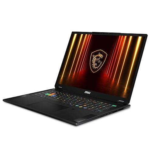 MSI Stealth A18 AI+ 18” 120Hz UHD+ Gaming Laptop: AMD Ryzen AI 9 HX 370, NVIDIA Geforce RTX 5080, 64GB DDR5, 2TB NVMe SSD, Wi-Fi 7, Win 11 Home :Midnight Black A3XWIG-009US Ryzen AI 9 HX 370 64 GB 2 TB RTX 5080 18 120Hz UHD+