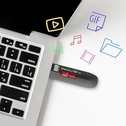 TEAMGROUP C212 Extreme Speed 512GB 1000/800MB/s USB 3.2 Gen 2 Easy Push-and-Pul Flash Thumb Drive External Data Storage Memory Stick Compatible with Computer/Laptop/PS4 PS5 TC2123512GB01 512GB C212 Racer