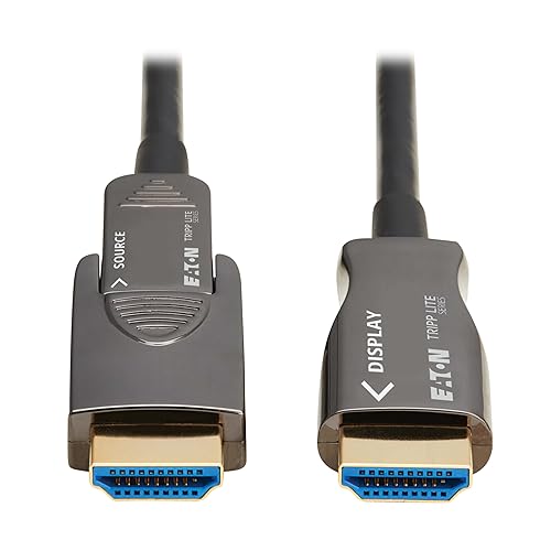 Tripp Lite Series Long Distance 8K HDMI Fiber Cable, Active Optical Cable (AOC) HDMI, 66 feet / 20 Meters, 8K@60Hz, Detachable Connector for Micro HDMI, HDMI 2.1, 3-Year Warranty (P568FM-20M-8K6)