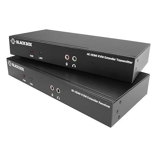 KVM Extender KIT Over Fiber - 4K, Single-Head, HDMI, USB 2.0, Serial, Audio, LOC