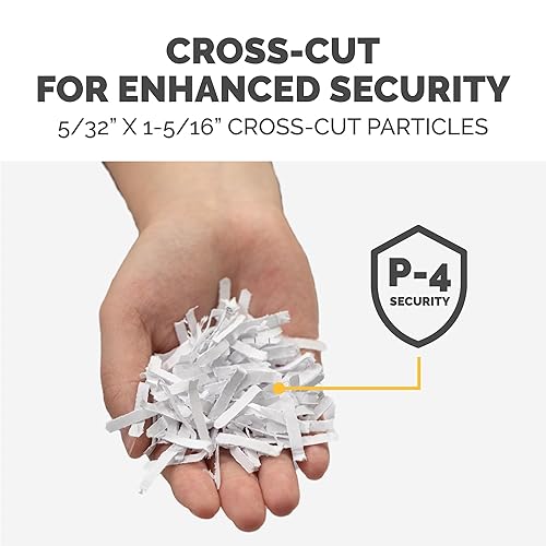 Fellowes Powershred P-30C 6-Sheet Cross-Cut(4-Gallon bin) Deskside Paper Shredder, Black