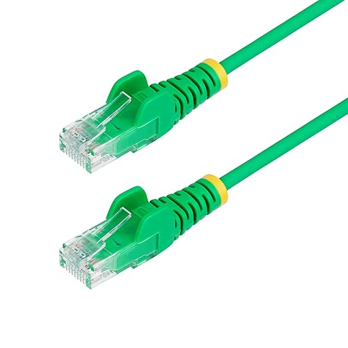 StarTech.com 4ft Green Slim CAT6 Ethernet Cable, Snagless RJ45, LSZH, 28AWG Pure Bare Copper, Slim Network Patch Cable/Cord