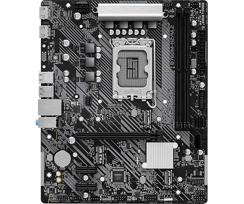 Asrock B760M-H2/M.2, Intel B760, 1700, Micro ATX, 2 DDR5, 2 HDMI, 2.5G LAN, PCIe4, 2X M.2