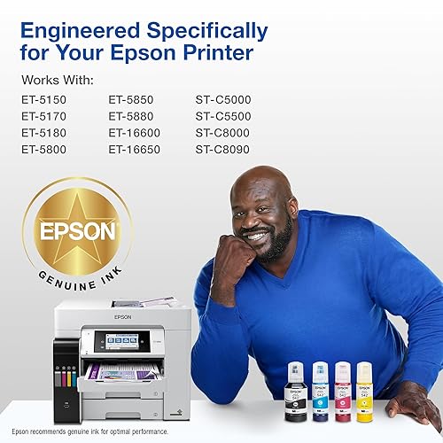 EPSON 542 EcoTank Ink Ultra-high Capacity Bottle Colour Combo Pack (T542520-S) Works with EcoTank Pro ET-5150, ET-5170, ET-5180, ET-5800, ET-5850, ET-5880, ET-16600, ET-16650