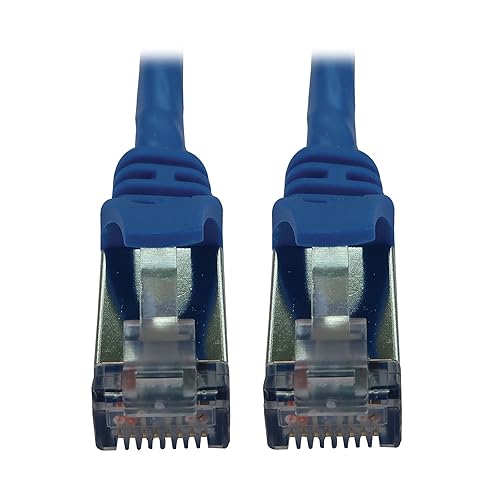 Tripp Lite Cat6a 10G Ethernet Cable, Snagless Molded Slim STP Network Patch Cable (RJ45 M/M), Blue, 25 Feet / 7.6 Meters, Manufacturer's Warranty (N262-S25-BL) Blue 25 Feet STP / Slim