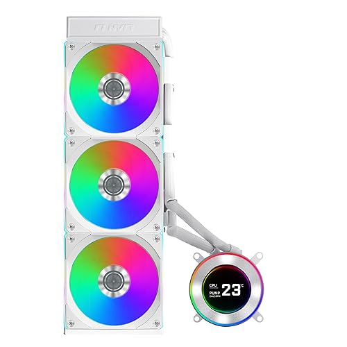 Lian Li Hydroshift II 360 CL RGB Liquid CPU Cooler - 360mm AIO - 3X 120 RGB Fans - 2.1” IPS LCD Screen - 3 Control Mode - Flexible Tubes Clamp - LGA 1851/1700, AMD AM5/AM4 - White (HS2LCD36RW) 360 CL White