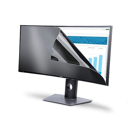 StarTech.com Privacy Screen for Dell U3824DW Curved 21:9 Monitor, Double-Sided Filter, Computer Screen Protector, TAA