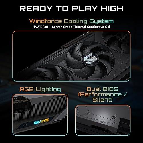 GIGABYTE Radeon RX 9070 Gaming Graphics Card with 16GB GDDR6X, PCIe x16, DisplayPort, Compatible with Desktop