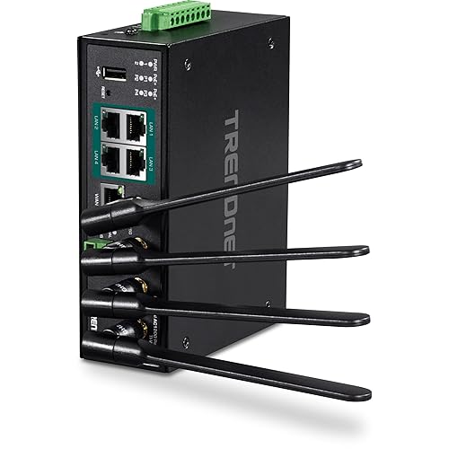 TRENDnet Industrial AC1200 Wireless Gigabit PoE+ Router,TI-WP100, Black Router + PoE