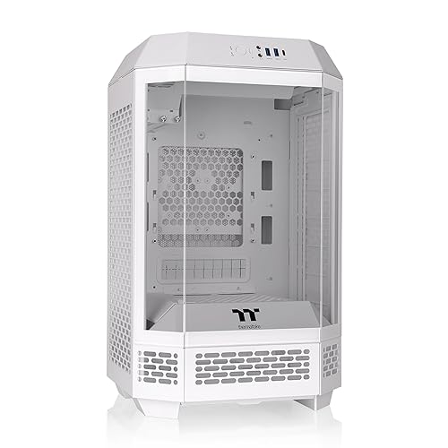 Thermaltake Tower 250 Snow Mini-ITX Mini Tower; 2x120mm CT Fans Included; 360mm Radiator Support; 360mm GPU Clearance; Dual Chamber; CA-1Z9-00S6WN-00