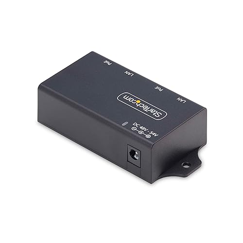 StarTech.com 2-Port PoE+ Injector, 10/100/1000Mbps, PoE/PoE+ (802.3af/at), 4X 10/100/1000BASE-T RJ45, 30W, Wall Mountable