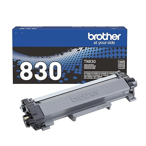 Brother Genuine TN830 Standard Yield Black Toner Cartridge for 1,200 Pages