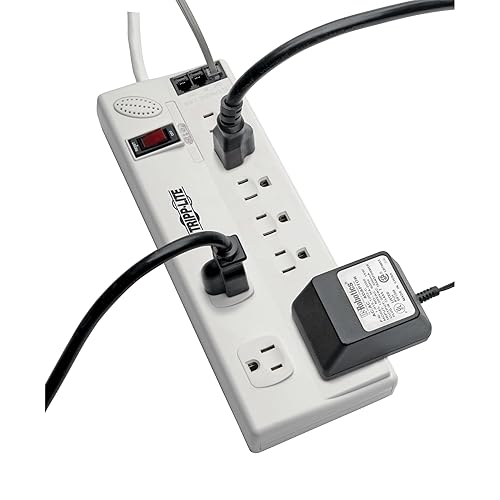 Tripp Lite Surge Protector Power Strip 8 Outlet, 6ft Cord, DSL/Phone/Modem Protection, 3150 Joules, TAA 8 Outlets + DSL/Phone/Modem