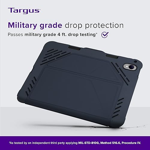 Targus Pro-Tek iPad 10th Generation Case 2022 10.9 Inch Magnetic Military Grade Drop Protection Cover, Models A2696 A2757 A2777, Blue (THZ93402GL)