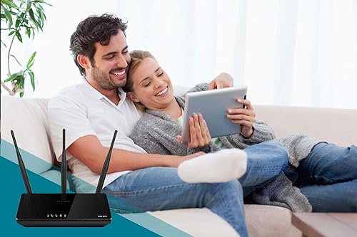 D-Link AC750 High-Power Wi-Fi Router, Dual Band, Wireless speeds up to 300Mbps (2.4GHz) + 433Mbps (5GHz), WiFi Coverage, 3 High-Power External Antennas (DIR-819) WiFi5 AC750 Router